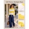 image:imageCicy Bell Womens Cropped Sweater Rolled Neck Knit Fall Pullover TopsStriped Burgundy