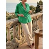 image:imageCicy Bell Womens Oversized Button Down Shirts Half Sleeve Collared TopsGreen