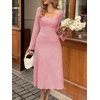 image:imageCicy Bell Womens Sweater Maxi Dress Long Sleeve Fall Knit Midi DressesPink