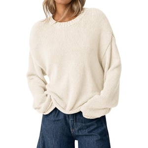 image:imageCicy Bell Womens Long Sleeve Sweater Crew Neck Casual Pullover Knit TopsBeige