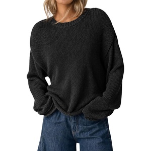 image:imageCicy Bell Womens Long Sleeve Sweater Crew Neck Casual Pullover Knit TopsBlack
