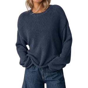 image:imageCicy Bell Womens Long Sleeve Sweater Crew Neck Casual Pullover Knit TopsNavy