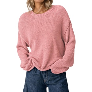 image:imageCicy Bell Womens Long Sleeve Sweater Crew Neck Casual Pullover Knit TopsPink