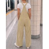 image:imageCicy Bell Womens Corduroy Bib Overalls Wide Leg Baggy JumpsuitsKhaki