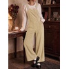 image:imageCicy Bell Womens Corduroy Bib Overalls Wide Leg Baggy JumpsuitsKhaki