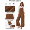 image:imageCicy Bell Womens Corduroy Bib Overalls Wide Leg Baggy JumpsuitsKhaki