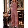 image:imageCicy Bell Womens Corduroy Bib Overalls Wide Leg Baggy JumpsuitsRed Bean Paste