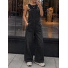 image:imageCicy Bell Womens Bib Denim Overalls Adjustable Straps Flared Jean JumpsuitBlack
