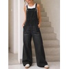 image:imageCicy Bell Womens Bib Denim Overalls Adjustable Straps Flared Jean JumpsuitBlack