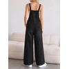 image:imageCicy Bell Womens Bib Denim Overalls Adjustable Straps Flared Jean JumpsuitBlack