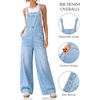 image:imageCicy Bell Womens Bib Denim Overalls Adjustable Straps Flared Jean JumpsuitLight Blue