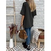image:imageCicy Bell Womens Short Sleeve Oversized Blazers Lapel Button Down JacketsBlack