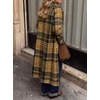 image:imageCicy Bell Womens Plaid Trench Coat Fall Lapel Single Breasted Long JacketArmy Green