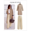 image:imageCicy Bell Womens Plaid Trench Coat Fall Lapel Single Breasted Long JacketArmy Green