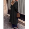 image:imageCicy Bell Womens Plaid Trench Coat Fall Lapel Single Breasted Long JacketSolid Black