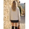 image:imageCicy Bell Womens Cropped Faux Wool Jackets Button Down Collared Pea CoatsBeigesolid