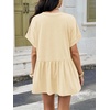 image:imageCicy Bell Womens Summer Peplum Tops Babydoll Short Sleeve V Neck T ShirtsBeige