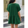 image:imageCicy Bell Womens Summer Peplum Tops Babydoll Short Sleeve V Neck T ShirtsDark Green
