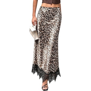 image:imageCicy Bell Womens Polka Dot Satin Maxi Skirt High Waisted Lace Flowy SkirtsPolka Dot Leopard
